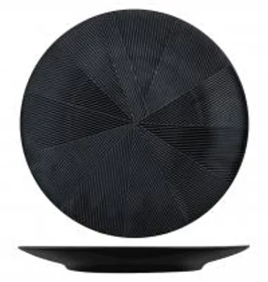 Immagine prodotto di Piatto In Stoneware Comb Nero Tondo Cm31