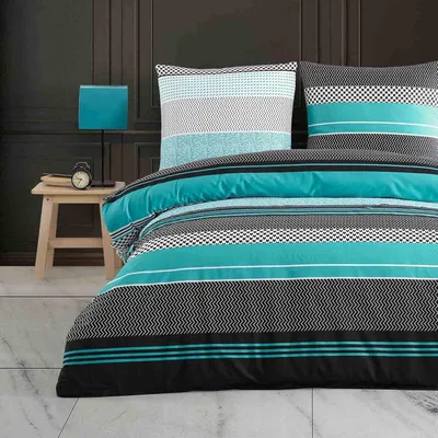 Produktbild von Bettwäsche 155x220 cm – Bettwäsche Set 2-teilig 155 x 220 cm, Renforcé 100% Baumwolle, Bettbezug mit 1 Kissenbezug 80x80 cm, , Reißverschluss, weich und atmungsaktiv