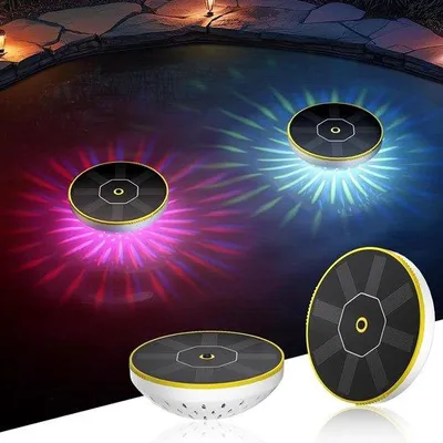 Produktbild von LED-Untertassenlampe für Schwimmbad, Garten, Teich - 4 Farben, 6 Modi, IP68 wasserdicht