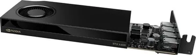 Image de NVIDIA A400 4GB GDDR6 64-bit  Low Profile  PCIe 4.0 x8  Single slot  4 x Mini DisplayPort 1.4a  50W  LP bracket