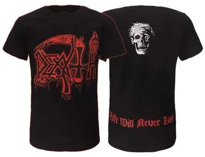 Imagen del producto de Camiseta "Death Life" con gran logo - Talla L