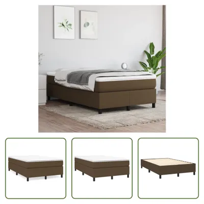 Produktbild von The Living Store Bettgestell Dunkelbraun 120x200 cm Stoff