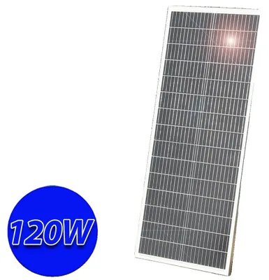 Immagine prodotto di Pannello solare, materiale monocristallino, alta efficienza, 120 W, 1126 x 458 mm