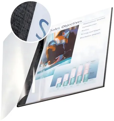 Produktbild von Leitz impressBIND A4 Karton, Polyethylenterephthalat Schwarz, Transparent 10 Stück(e)