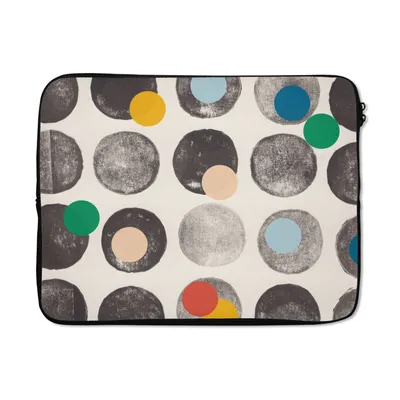 Produktbild von MuchoWow® Laptop Hülle 15 Zoll Farben - Abstrakt - Kreise - Pastell Laptoptasche - Laptoptasche - Sleeve - Rundum-Schutz