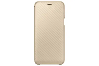 Produktbild von Samsung Galaxy A6 2018 Hülle - Kunstleder - Samsung Klapphülle - Gold