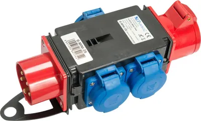 Produktbild von CEE Adapter 16A Stromverteiler R-BOX MINI 3S Baustromverteiler Verteiler 230-400