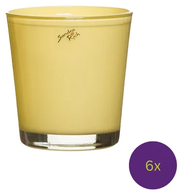 Produktbild von 6er Set Orchideentöpfe ORCHID vanilla gelb H. 13,5cm D.12,5cm Sandra Rich