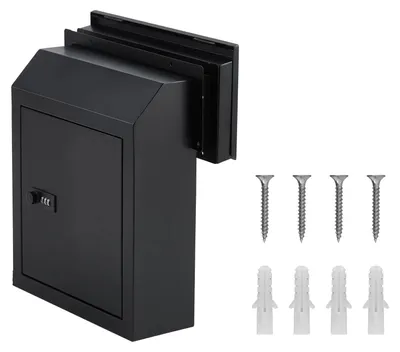 Immagine prodotto di Cassetta postale a muro – Cassetta postale con serratura – Acciaio zincato – Resistente agli agenti atmosferici – Resistente alla ruggine – Con chiavi – Modello A – 30,5 x 11,4 x 38,1 cm