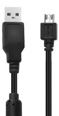 Produktbild von DualShock PS4 Ladekabel 3 m Controller Kabel für PlayStation 4 Gamepad in Schwarz
