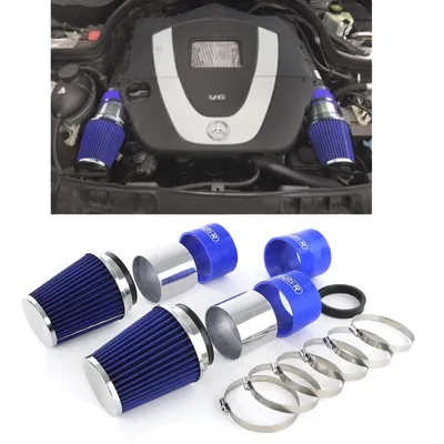 Produktbild von Air Intake Kit mit Sport Luftfilter Blau für Mercedes W204 C300 C350 V6