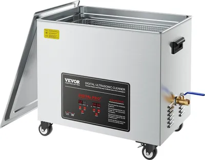 Immagine prodotto di Pulitore a ultrasuoni da 50 litri, pulitore a ultrasuoni professionale con cestello di pulizia e display digitale, grande macchina di pulizia in acciaio inossidabile da 840 W con ruote per parti industriali, carburatori