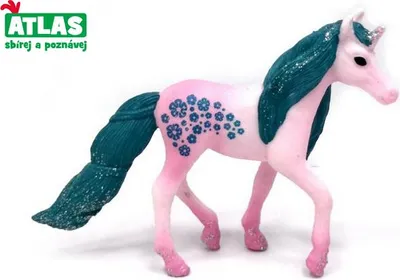 Produktbild von A - Figur Einhorn rosa mit Glitzer 10,5 cm