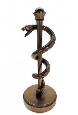 Obrázok produktu pre Aesculapius Rod Asclepius Rod Figure Aesculapius Rod Doctor bronzový