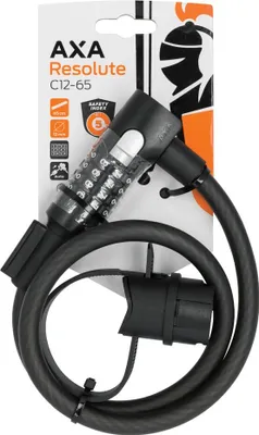 Produktbild von AXA Kabelschloss Resolute 60/12 Code, Länge 65 cm, Ø 12 mm, schwarz