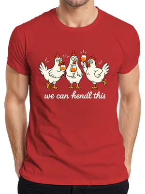 Zdjęcie produktu dla Możemy przetłumaczyć ten napis na koszulce: "Hennen Party Lustig JGA Statement Sarkasmus Herren T-Shirt, czerwony, rozmiar S"