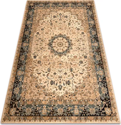 Produktbild von Wollteppich OMEGA Adagio Vintage, Rosette cognac beige 200x300 cm