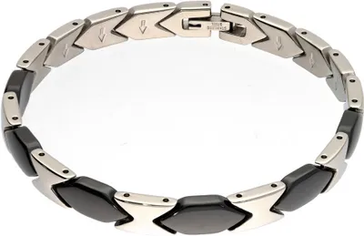 Produktbild von Armband Armkette Keramik schwarz Edelstahl 19 cm kürzbar