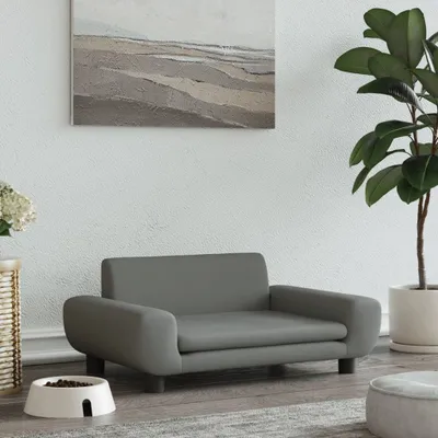 Obrázek produktu pro The Living Store pelíšek pro psy tmavě šedý 70x45x33 cm sametový