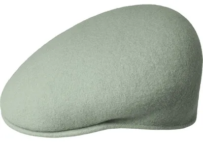 Kangol Flat Cap Schiebermütze 504 aus reiner Wolle in grün