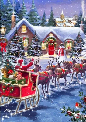 Produktbild von BLUEBIRD Puzzle Santa a sáně  1000 dílků