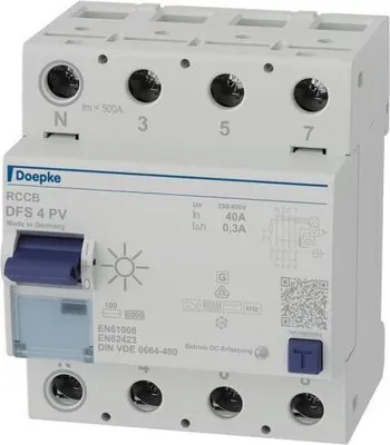 Immagine prodotto di Interruttore Doepke DFS4 040-4/0,30-PVFI 4p 40 A 0,3 (09136804)