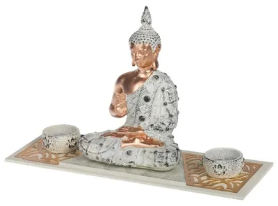 Produktbild von Concorde Buddha-Statue - mit Kerzenhalter - Polystone - 33 cm