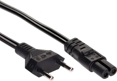 Produktbild von Akyga AK-RD-04A Notebook-Netzkabel, 2-polig, IEC C7, 0,5 m, EU-Stecker