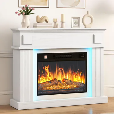 Produktbild von YITAHOME Elektrokamin Flammeneffekt 1800W mit Fernbedienung, Elektrischer Kamin mit Timer LED-Beleuchtung, KI-generiertes Bild