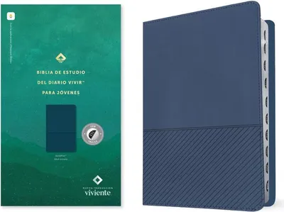 Produktbild von Biblia de Estudio del Diario Vivir Para Jóvenes Ntv Con Filament (Sentipiel, Azul Oscuro, Índice, Letra Roja)