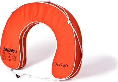 Produktbild von Hufeisen-Rettungsring Lalizas 145N Orange mit Rundumleine aus robustem Polyester