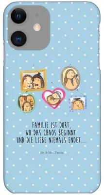 Produktbild von Mr. & Mrs. Panda Iphone 11 Handyhülle Igel Familie - Blau Pastell - Geschenk, Bruder, Bilder, Liebe, Mama, Hülle, Handy Schutzhülle, Smartphone, Cover