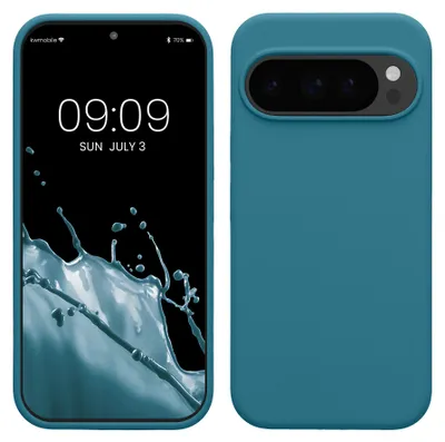 Produktbild von kwmobile Handyhülle für Google Pixel 10 / Pixel 10 Pro Hülle - Case Silikon - Kabelloses Laden - Schutzhülle Cover in Petrol matt