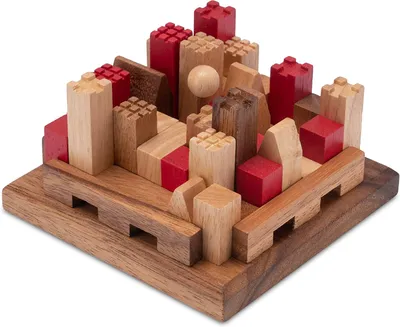 Obrázok produktu pre Hrad - Postavte si vlastný hrad! Náročné 3D puzzle z jemného dreva s mnohými hernými variantmi