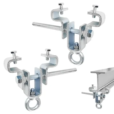 Stahlbalkenklemme 2er-Set, verstellbar 65–225 mm, 204 kg Tragkraft