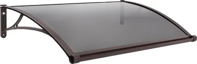 Produktbild von Haustür Bogen Regenschuppen 120cm  Bogenregenschutz für draußen 200kg