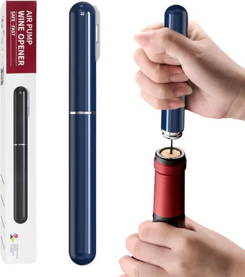 Produktbild von Weinöffner 2-in-1, Luftdruck, mit Folienabschneider, für Weinliebhaber, für Partys