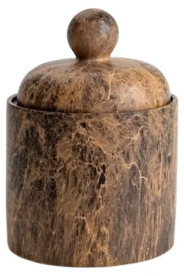 Obrázek produktu pro HOMLA LYSEON – nádoba, hnědá, kulatá, 11,5 x 11,5 x 16 cm