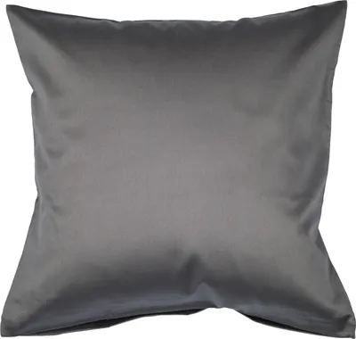 Produktbild von Traumschloss Mako-Satin Kissenbezug 80 x 80 cm graphit 100% Mako-Baumwolle, mit Reißverschluss