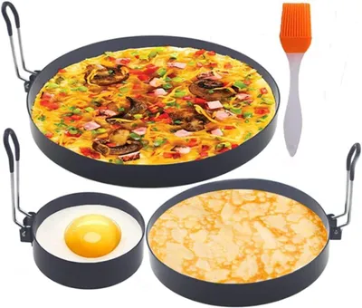 Antihaft-Eierringe, 4/6/8 Pfannkuchenringe, Spiegelei, Omelettform