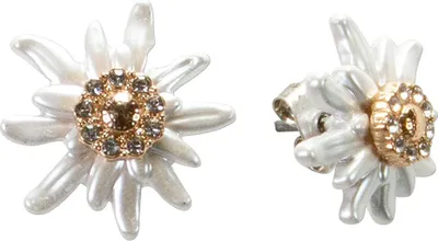 Produktbild von Ohrringe Edelweiß Greta mini mit Strass-Steinen, 1,5cm Durchmesser, für Dirndl und Tracht