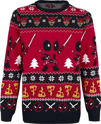 Produktbild von Deadpool Weihnachtspullover Herren Wish You A Deadpool Christmas multicolor M