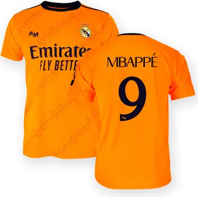 Produktbild von Real Madrid 24/25 Mbappe Auswärtstrikot Junior-kurzarm-t-shirt Orange 10 Years Orange 10 Years
