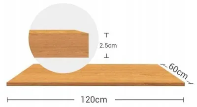 Obrázek produktu pro Stolová deska PR1206-Maple, 120 x 60 cm, javor