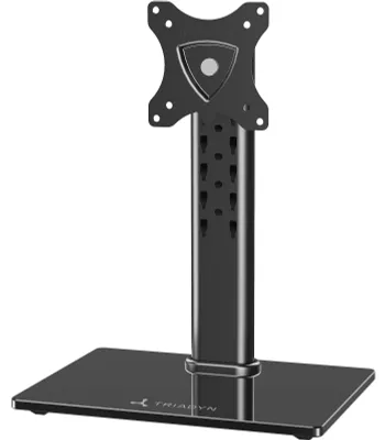 Produktbild von Monitorständer Schreibtisch für 13-32 Zoll Monitor TV Höhenverstellbar Drehbar Pivot VESA 75x75 100x100 bis 15 kg TRD-BLK-R1ST Triadyn