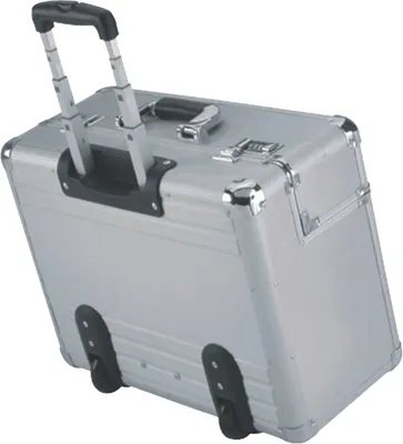 Produktbild von Alu-Pilotenkoffer 48x38x23 cm mit Trolleysystem silber Packung mit 3 Stück