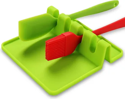 Image de Support pour ustensiles de cuisine en silicone - Sécurité alimentaire et résistance à la chaleur - 1 pièce