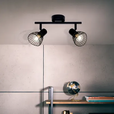 Produktbild von BRILLIANT Spotrohr Elhi | moderner Deckenstrahler | Metall | schwarz | 2-flammig | Köpfe schwenkbar | 2x E14 max. 40 W