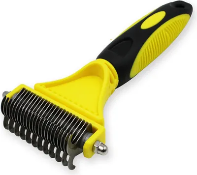 Image de Double face Pet Cat Dog Peigne Brosse Professionnelle Grands chiens Open Knot Rake Knife Pet Grooming Products