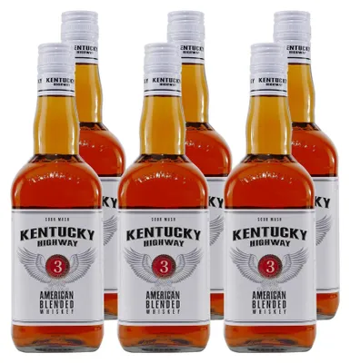 Produktbild von Kentucky Highway American Blended Whiskey (6 x 0,7L)